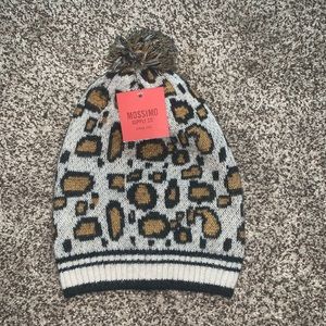 Leopard print beenie